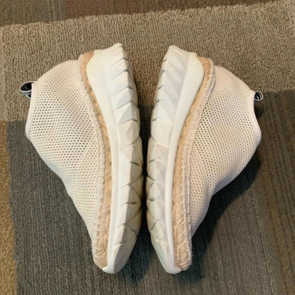 KENZO K-lastic Espadrilles Sneakers Platform Mesh Of White Ivory Size 37   5.5